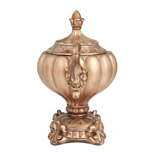 13" Bronze Traditional Decorative Jar